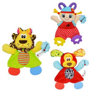 Sozzy — anneau de dentition en papier froissé, jouet pour bébé, hibou singe lion chien, couette avec animal en peluche, société de sommeil apaisant - Product Image 2