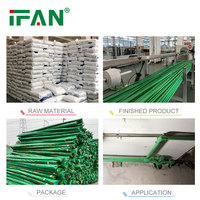 Tuyau d'eau en PPR IFAN, vente chaude, norme ISO 15874, 20-160 mm, PN12.5 PN16 PN20 PN25, en plastique vert