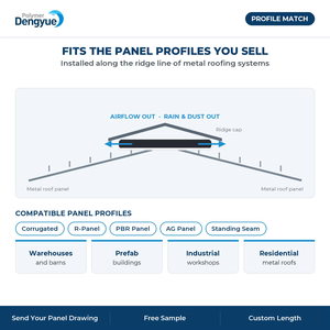 Bande de ventilation auto-adhésive en mousse à cellules ouvertes pour galeries de toiture métalliques, compatible avec les panneaux R, PBR et toitures à <span class=keywords><strong>joint</strong></span> <span class=keywords><strong>debout</strong></span> - Product Image 4