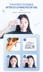 Hyaluronic एसिड कोलेजन ग्लिसरीन सोना पाउडर हाइड्रोजेल आंखों के पैच एंटी-प्यूफिनेस सभी त्वचा के लिए मॉइस्चराइजिंग आंखों के मास्क - Product Image 3