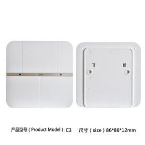 Alloggiamento dell'interruttore del pannello di vetro di illuminazione Wi-Fi per la casa intelligente, alloggiamento dell'interruttore tattile, sono realizzati con alloggiamento in plastica ignifuga. - Product Image 4