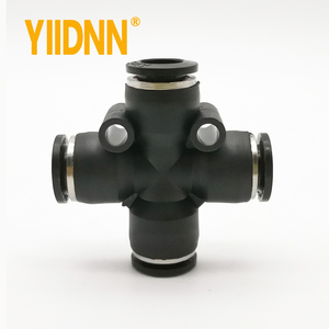 PZA 공기 공압 피팅 4 6 8 10 12mm OD 호스 4 방향 십자형 스플리터 푸시 공압 튜브 커넥터 퀵 피팅 - Product Image 3