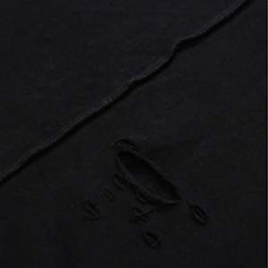 Sudadera de cuello redondo desgastada de peso pesado de algodón 100%, ropa de calle, sudadera en blanco con patrón sólido para la temporada de primavera - Product Image 3