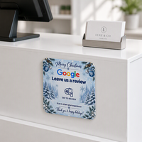 Autocollants de carte NFC de Noël festifs, plaques de commentaires Google en PVC RFID NTAG213 pour la promotion des bars, restaurants et fêtes de fin d'année
