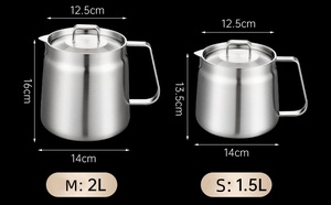 Pot <span class=keywords><strong>de</strong></span> <span class=keywords><strong>friteuse</strong></span> en acier inoxydable avec <span class=keywords><strong>panier</strong></span> et passoire Récipient <span class=keywords><strong>de</strong></span> graisse <span class=keywords><strong>de</strong></span> bacon <span class=keywords><strong>de</strong></span> grande capacité pour la cuisine, la friture, la cuisine, le camping - Product Image 3