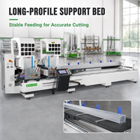 Machine de découpe CNC en aluminium pour la fabrication de profilés de fenêtres et de portes, scellement, perçage, poinçonnage avec système de positionnement servo
