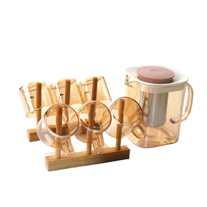 Heat Resistant <b>Glass</b> Kettle Set 7 Pieces with <b>Filter</b> High Borosilicate Material - Product Image 6