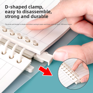 Hot bán 6 Vòng chất kết dính lá lỏng lẻo thư mục trong suốt chương trình nghị sự <span class=keywords><strong>PVC</strong></span> máy tính xách tay notepad kế hoạch chương trình nghị sự xoắn ốc máy tính xách tay với chỉ số - Product Image 2