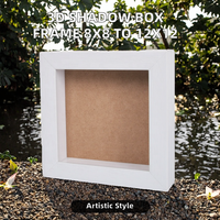Cadre de boîte d'ombre à motif carré 3D profond 8x8 avec plexiglas 9x9 10x10 12x12 Cadres en verre Public ciblé Artisans Collectors