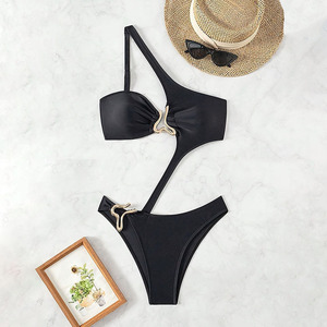 Traje de Baño Sexy de Una Pieza con Hombro Descubierto para Mujer, Bikini de Malla de Alta Calidad, Estilo Premium - Product Image 3