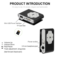 Mini lecteur MP3 musique multimédia Mini Clip Support carte TF Design élégant à la mode Portable Mini USB lecteur MP3 baladeur coloré