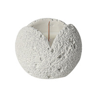 Pot de bougie en pierre volcanique de conteneur de bougie gris d'aromathérapie vide personnalisé