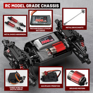 Voiture télécommandée 2,4 G avec contrôle à l'échelle réelle - Camion monstre 4x4 1:16, version brossée/sans balais, moteur sans balais 2847 - Product Image 5