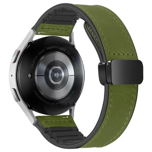 <span class=keywords><strong>Correa</strong></span> de Reloj de Silicona de 20mm/22mm con Hebilla Magnética Plegable y Diseño Crazy Horse para <span class=keywords><strong>Watch</strong></span> 5 - Product Image 4