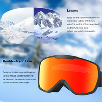 Lunettes de ski motoneige masque de ski pour hommes femmes Anti-buée Double lentille hiver motoneige lunettes ski UV400 Snowboard accessoires