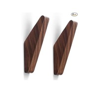 Crochets muraux rustiques en bois pour suspendre les serviettes, crochets décoratifs durables pour la cuisine, la salle de bain, la garde-robe et l'entrée