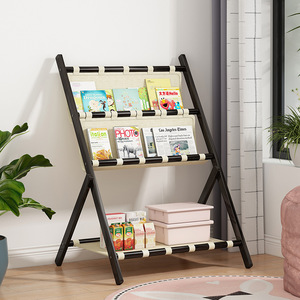 Bamboo Double Tier Coat <b>Rack</b> Foldable Standing Clothing Organizer Bedroom Storage <b>Rack</b> For Kids And Baby <b>Clothes</b> - Product Image 2