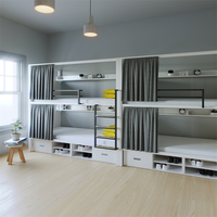 Service de Conception 3D Gratuit en Usine Lits Superposés Métalliques Simples et Doubles Durables et Modernes pour Adultes Étudiants Appartement et École