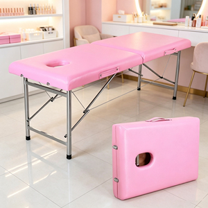 <span class=keywords><strong>Table</strong></span> <span class=keywords><strong>de</strong></span> massage <span class=keywords><strong>pliante</strong></span> à prix abordable, bonne qualité, 2 sections, réglable en hauteur, portable, pour spa - Product Image 4
