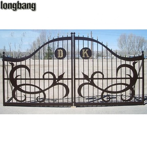 แบบประตูรั้วเหล็กดัดบานเลื่อนเรียบง่ายทันสมัยสำหรับบ้าน - Product Image 2