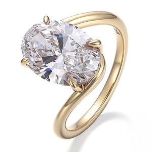 PROVENCE Factory direct sales <b>customized</b> 1-10 car Oval lab created diamond <b>ring</b> real 14k 18k gold women wedding engagement <b>ring</b> - Product Image 2
