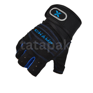 Custom Professional Half-Finger Lightweight Breathable Fitness Gloves Adjustable Anti-Slip Polyester <b>Weight</b> Lifting Gym Use - Product Image 1