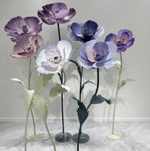 L-016 Flores Artificiales al por Mayor, Amapolas Gigantes para Decoración de Bodas, Eventos, Tiendas, Fiestas y Exhibiciones - Product Image 1