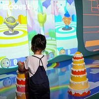Gooest Happy Beat Projecteur Interactif Éducatif pour Enfants, Équipement de Jeu Doux pour Aire de Jeux Intérieure, Utilisation à Domicile et à l'Aéroport, Parc de Trampoline