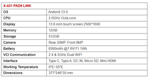 LAUNCH X-431 PAD9 LINK 专业诊断工具，带智能连接远程编程功能，全系统汽车扫描仪，多语言支持 - Product Image 3