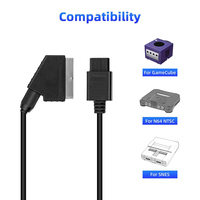 Câble AV RGB vers SCART de 1,8 m, convertisseur audio-vidéo pour téléviseur, connecteur de remplacement pour console de jeu, cordon PAL pour PlayStation 2 3 PS2 PS3