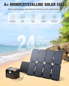 Waterproof Monocrystalline ETFE 900D Fabric <b>Portable</b> Foldable <b>Solar</b> <b>Panel</b> Kit 240W 20% Efficiency 700V Power Station Camping - Product Image 3