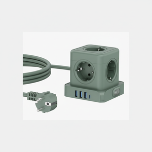 Adaptateur de voyage tout-en-un Kabbol, 5 prises européennes avec charge USB-C PD, prise universelle portable en forme de cube, 16A, matériau ABS - Product Image 1