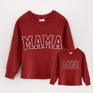 MAMA-Camiseta de manga larga para bebés y niños pequeños, camiseta de manga larga acanalada, ropa a juego para mamá y yo, lista para enviar - Product Image 1