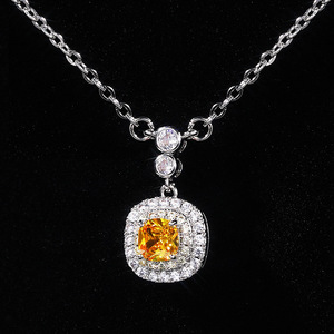 Collar con Colgante Amarillo para Mujer, Estilo Europeo Americano, Cadena para Clavícula, Joyería de Moda - Product Image 6