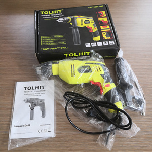 <span class=keywords><strong>สว่าน</strong></span>กระแทกขนาดเล็กพกพา TOLHIT Professional 450W 10 มม. 110-240V ปรับความเร็วได้ เครื่องเจาะมือไฟฟ้า <span class=keywords><strong>DIY</strong></span> OEM - Product Image 5