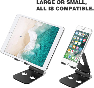 Máy tính để bàn điện thoại di động chủ có thể gập lại có thể điều chỉnh điện thoại di động đứng <span class=keywords><strong>Tablet</strong></span> chủ phổ nhôm đứng - Product Image 5