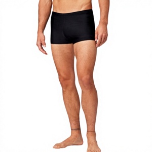 Short de bain triangle personnalisé pour homme, taille élastique, couleur unie, séchage rapide, 100 % nylon, style sportif, taille mi-haute - Product Image 3