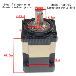 Reductor de Engranajes Planetarios de Alto Torque con Relación 50:1 de 42PT para Motor Paso a Paso Nema 17, Impresoras 3D Híbridas, Máquinas de Grabado CNC - Product Image 2