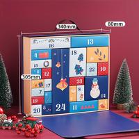 Calendario de Adviento Navideño, Caja Sorpresa de 24 Días, Caja de Regalo Plegable, Caja de Embalaje Vacía, Caja Navideña, Fabricante Mayorista