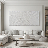 Décor à la maison à la main peinture à l'huile blanc minimaliste Wabi Sabi abstrait 3d peinture murale texturé Art moderne