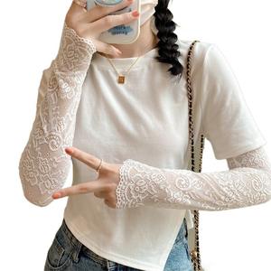 Manchon de protection solaire en <span class=keywords><strong>dentelle</strong></span> respirante pour <span class=keywords><strong>bras</strong></span>, cache-cicatrices, cache-tatouages, effet manchette factice - Product Image 5