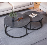Table basse moderne en bois Tables basses extensibles convertibles en marbre Meubles de salon texturés