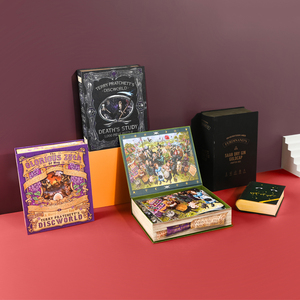 Regalo di cartone personalizzato di fabbrica gioco per adulti di lusso 1000 pezzi <span class=keywords><strong>Puzzle</strong></span> In scatola a forma di libro - Product Image 1