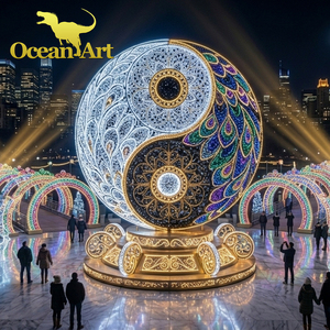 Lanterne de festival Diwali et Thanksgiving City Shining, lumières LED colorées, thème animal personnalisé, étanche, à piles, en acier, best-seller - Product Image 2