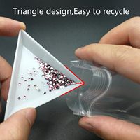 2024 plastique blanc magique paillettes strass plateau triangle tri plateaux
