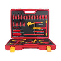 Outils de réparation professionnels pour véhicules électriques, 41 pièces, clé isolée 1000V, douille, tournevis, ensemble d'outils à main