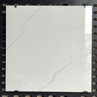 Carreaux de sol et de mur en porcelaine moderne, texture pierre, finition brillante, 600x600mm, antidérapants, résistants à l'usure et aux acides, pour hall de villa