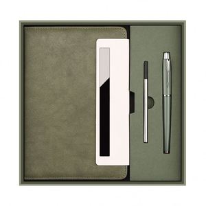 Ensemble cadeau de carnet en cuir de luxe Maxfree avec stylo et crayon en acier inoxydable, format A5, coffret cadeau promotionnel de bureau exquis - Product Image 6