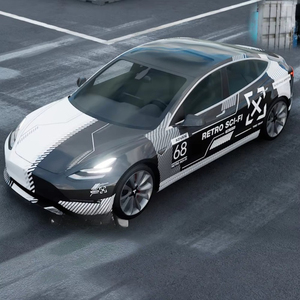 Vinilo Decorativo para Autos NIKO DIY Racing Stripes, Vinilo de PVC para Rotulación Completa de Vehículos Recreativos, Gráficos que Cambian de Color, Tamaño Personalizado - Product Image 1