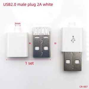 Connecteur de fil soudé avec boîtier USB 3.0 <span class=keywords><strong>jack</strong></span> Type-A <span class=keywords><strong>prise</strong></span> mâle 2A 5A grand courant bricolage adaptateur de connexion accessoires - Product Image 3